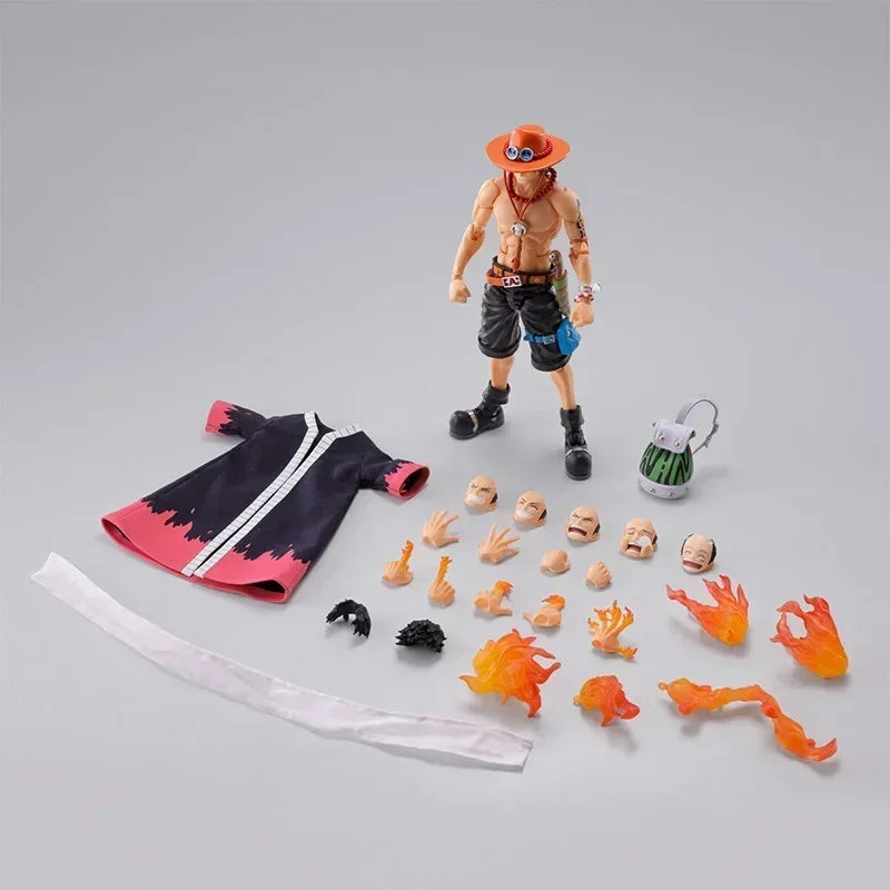 In Stock Bandai S.H.Figuarts SHF ONE PIECE PORTGAS.D.ACE SABO Luffy Model Kit Action Figures Model Toy Gift for Children Shopifynow