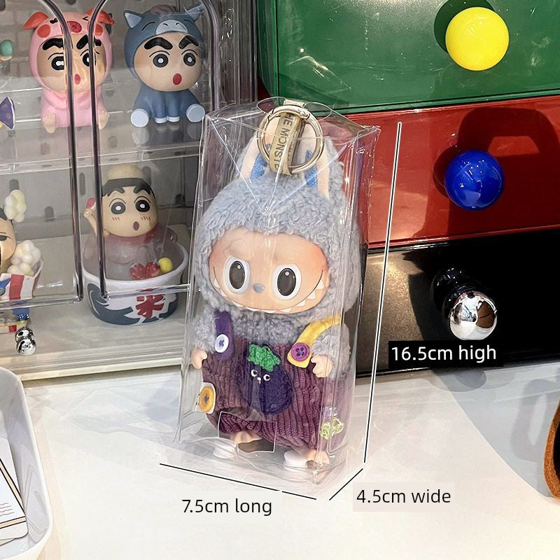 Labubu Doll Bag out Automobiles Curtain Cloth Transparent Cotton Doll Dustproof Moisture-Proof 10cm15 Pendant Cartoon Backpack Baby Doll Bag Shopifynow