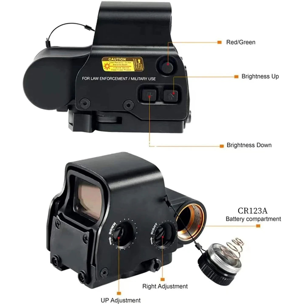 558 Red Dot Sight Holographic Sight Red Green Dot Reflex Sight with Picatinny 20mm Quick Release Mount Shopifynow