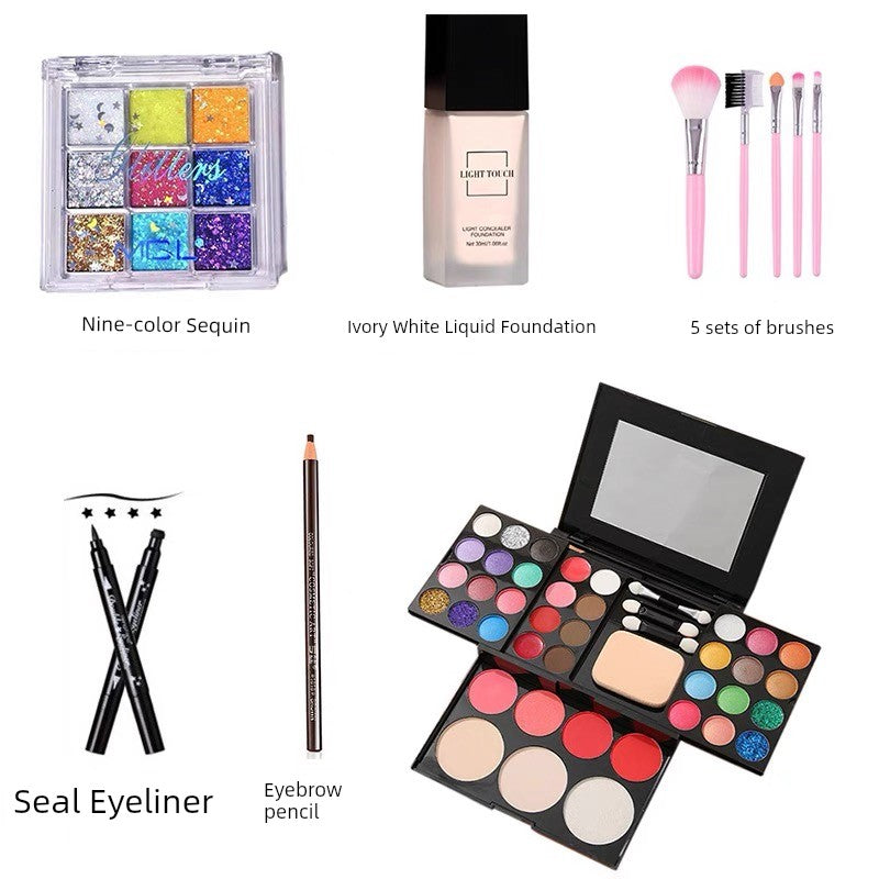 Genuine Goods Kids Student Stage Makeup Watch Show Eye Shadow Blush Powder One Makeup Palette Makeup Full Set Shopifynow