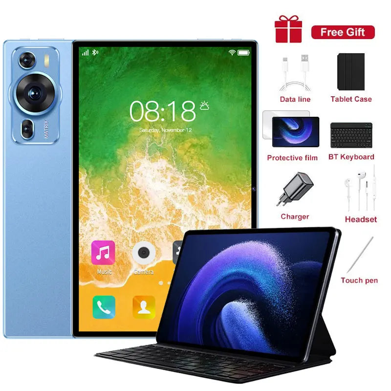 2025 Original P60 Pro Tablets 5G Dual SIM Global Version Tablet PC 16GB+1TB 10HD 20000mAh High-end Android 14 Tab With keyboard Shopifynow