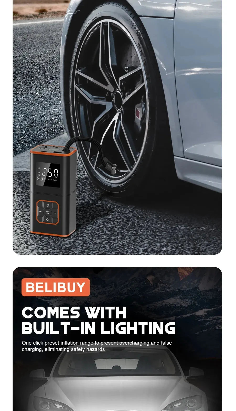 ABS Car Tyre Inflator Portable Air Compressor Car Inflatable Pumps Air Pump Suitable For Inflating Car Motorcycle Bicycle Shopifynow