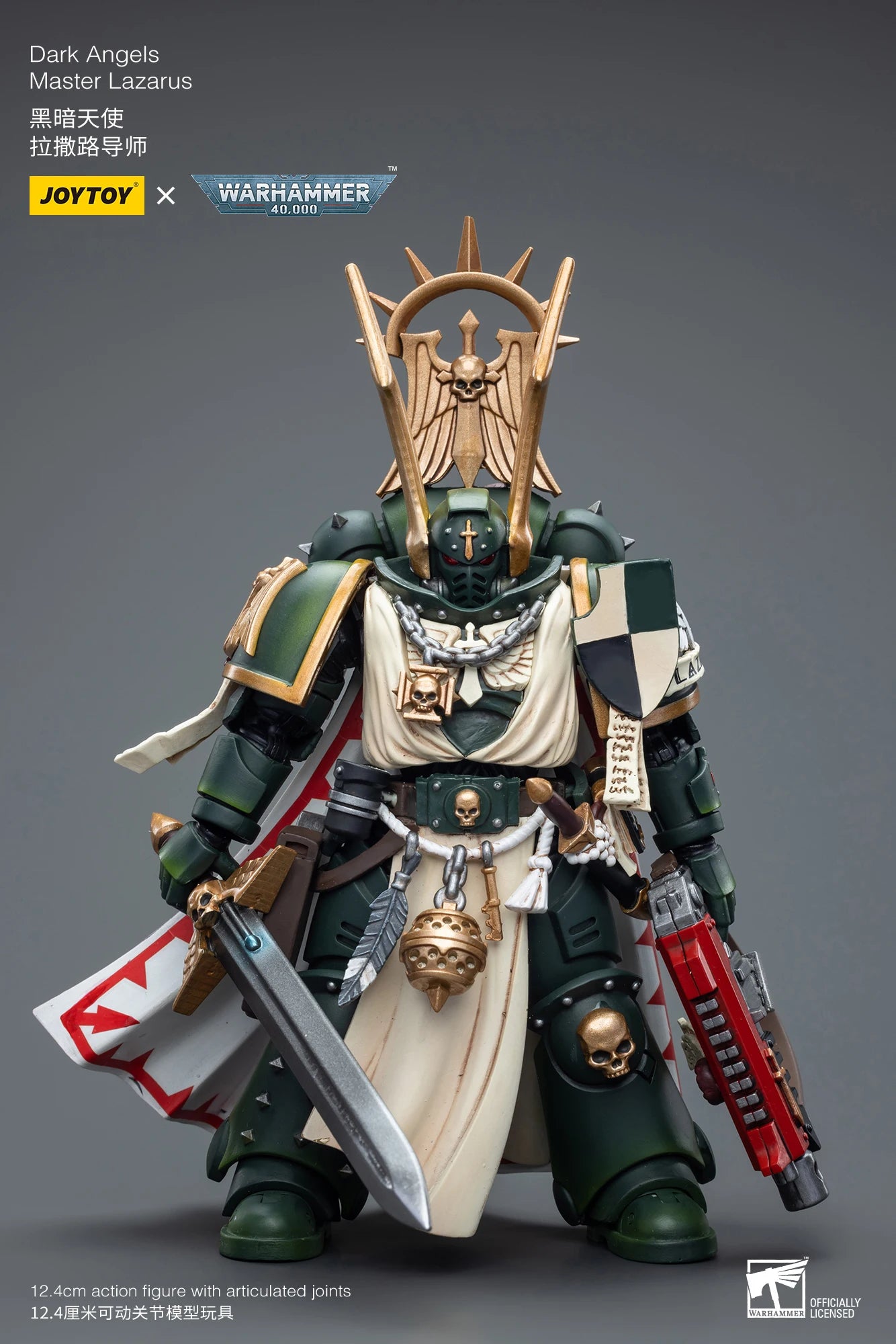 JOYTOY Warhammer 40K 1/18 Action Figure Dark Angels Master Lazarus Anime figures Toys Collection Model Shopifynow