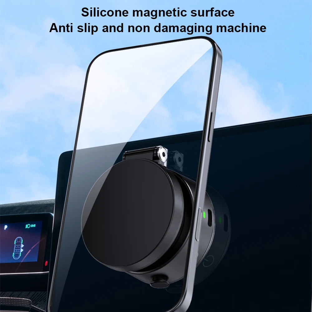For Magsafe Magnetic Vacuum Car Phone Holder 360° Rotatable Folding Intelligent Car Mount Magnetic Car Stable Holder for iPhone - Shopifynow