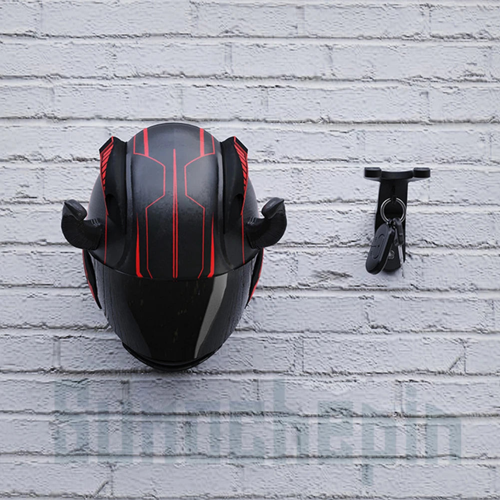 Kitchen Cabinet Shelf Wall Mount Hooks Motorcycle Helmet Hook Racks Helmet Display Hanger Stand Wall-Mounted Storage Holder - Shopifynow