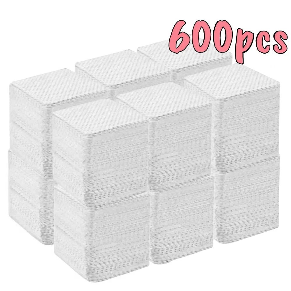 20/600pcs Lint-Free Nail Wipes Gel Cleansing Tissues Aluminum-Free Nail Polish Remover Pads for NaiArt Beauty Cleaning Care Tool - Shopifynow