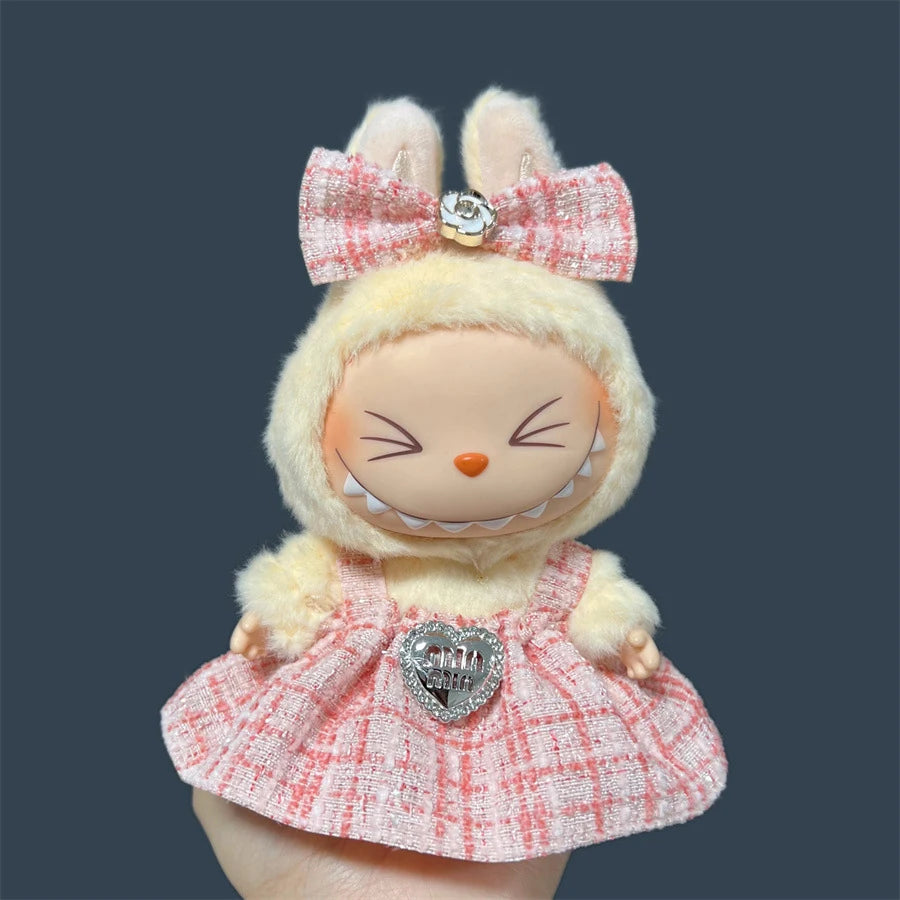17cm Labubu Doll's Clothes Cute Fashion V1V2 Idol Clothing DIY Kids Gift Labubu Dress Cloak Gift Clothes Hair accessories Ropa - Shopifynow