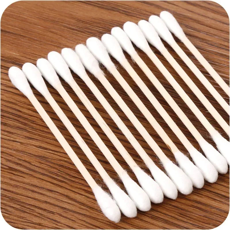 Double Cotton Buds Tip Sticks Nose Ear Cleaning Health Care Tools Head Wood Cotton Swab Women Makeup Lipstik Ватные Палочки Shopifynow