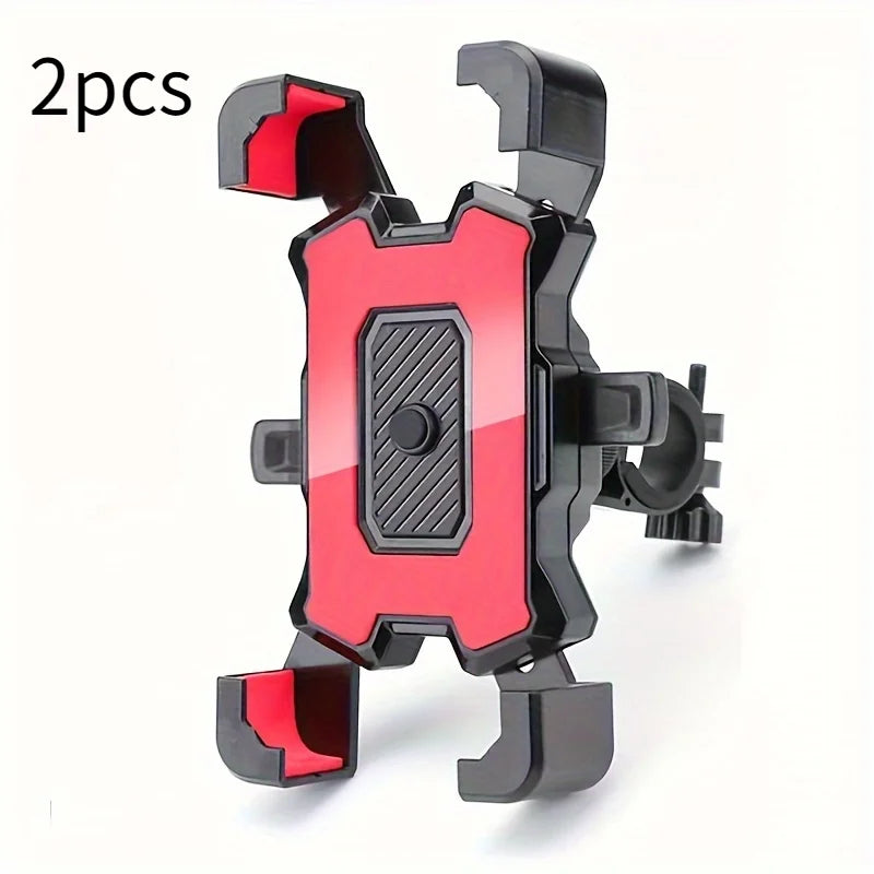 2PCS 360° Rotatable & Adjustable Bike/Motorcycle Phone Mount - Shockproof, Anti-Slip Holder For phone, - Durable Abs Material Shopifynow