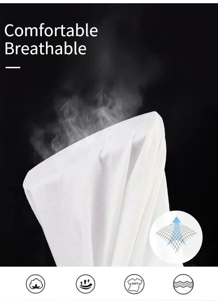 Men's Black 100% Cotton Loose T-Shirt with White "IT IS WHAT IT IS" Stroke Print - Casual Short Sleeve Crew Neck Loose T-Shirt Shopifynow