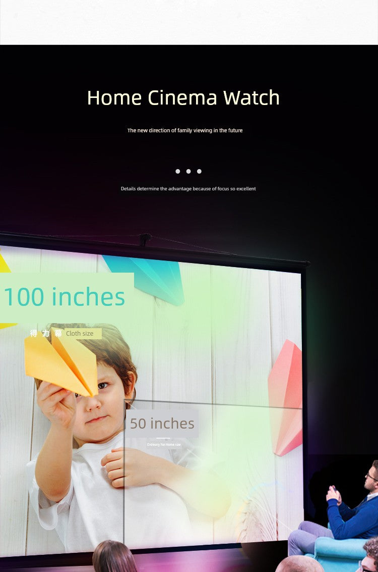 Deli Hanging Projection Screen Curtain Electric Remote Control 100-Inch 4:3 Projection Curtain Office For Home Projector Curtain 120-Inch 16:10 Tripod Screen Wall Screen 84-Inch Shopifynow