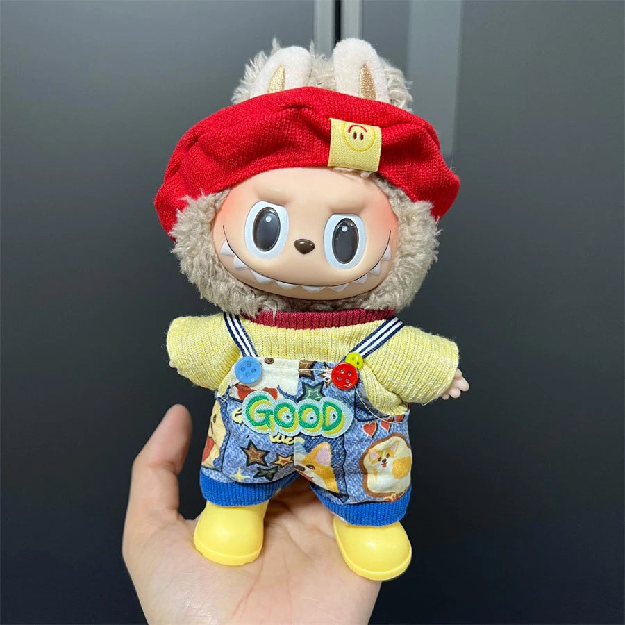 17cm Labubu Doll's Clothes Cute Fashion V1V2 Idol Clothing DIY Kids Gift Labubu Dress Cloak Gift Clothes Hair accessories Ropa - Shopifynow