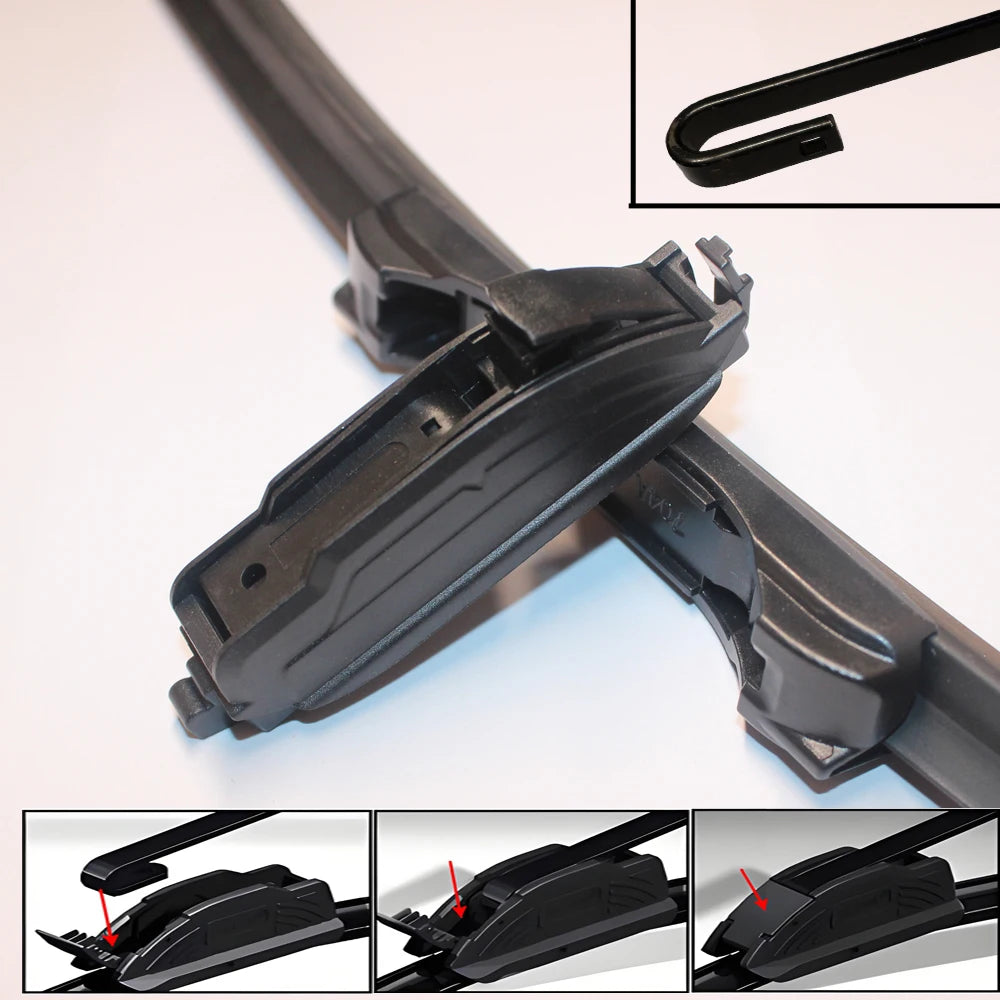 Car Windshield Wiper blades Universal Soft Double layer Rubber Frameless Bracketless car wipers 14" 16" 19" 20" 21" 22" 24"26"