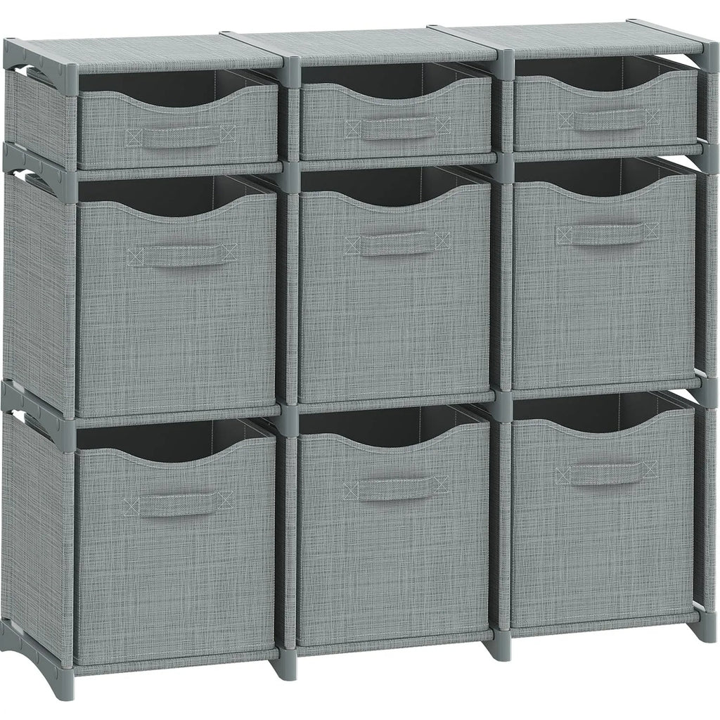 9 Cube Closet Organizers, Includes All Storage Cube Bins, Easy To Assemble Storage Unit With Drawers | Room Organizer