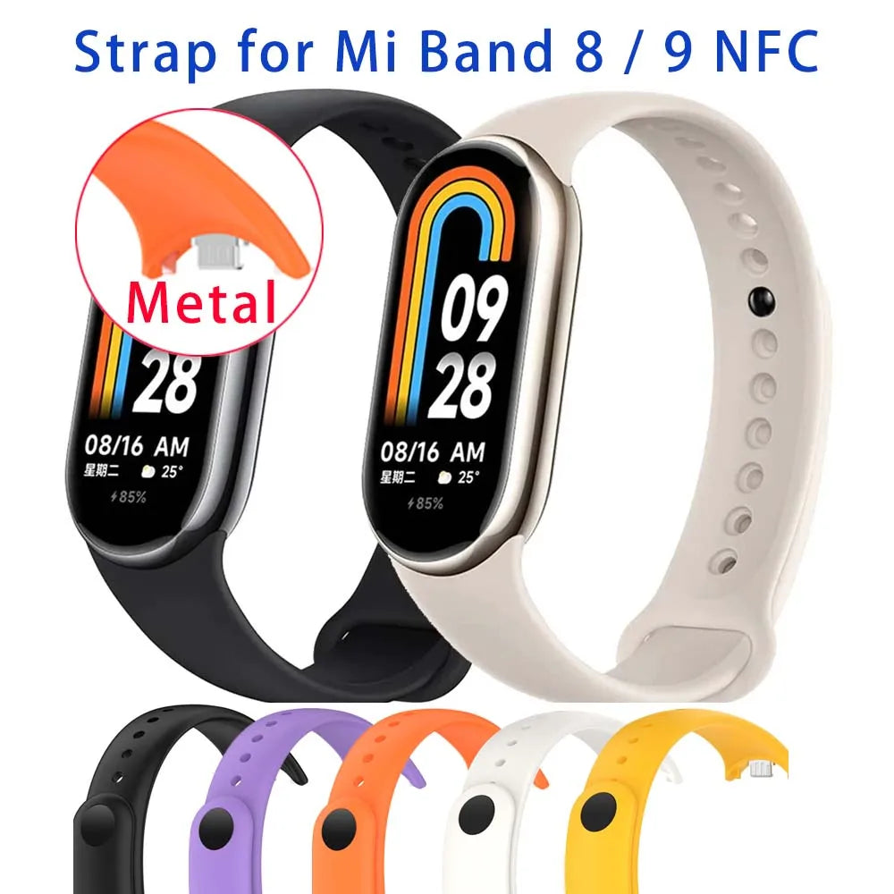2025 Strap for Xiaomi Mi Band 8/8 NFC Bracelet Silicone Wrist Miband 9 NFC Replacement pulsera correa Sport Strap for Mi Band 9 - Shopifynow