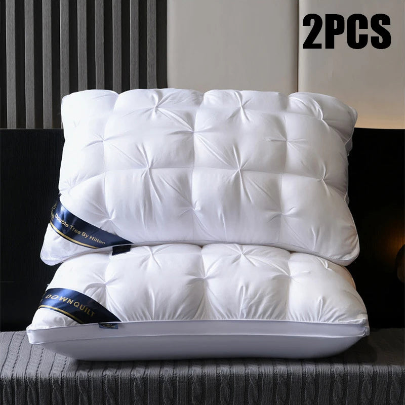 2-Piece Sleep Pillow Set, Soft Supportive Bed Pillows, Suitable for Back, Stomach, or Side Sleeping Luxury Hotel Pillows Shopifynow