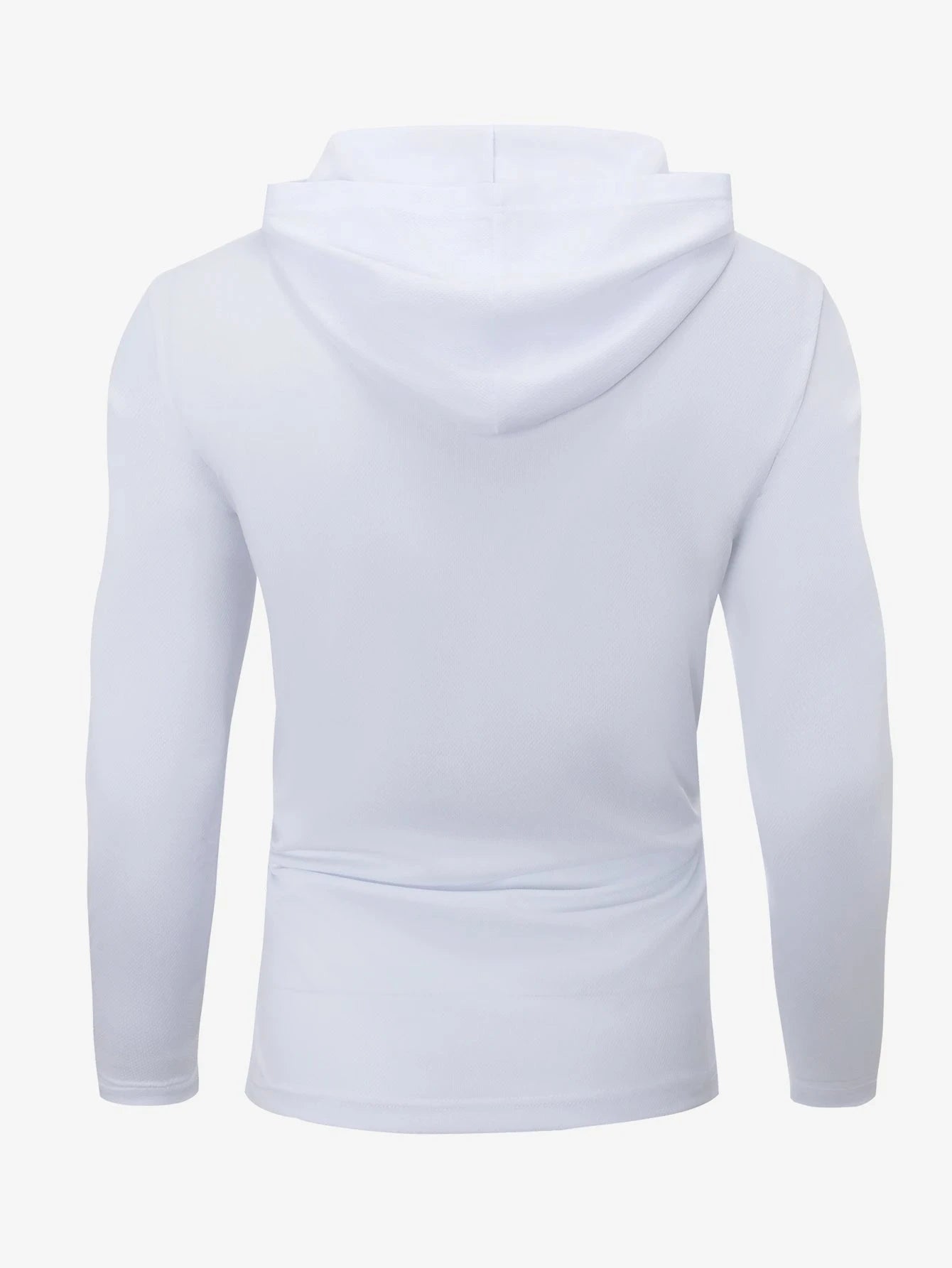 Men's five piece sports long sleeved T-shirt, hooded solid color breathable sports shirt, suitable for running and fitness Shopifynow