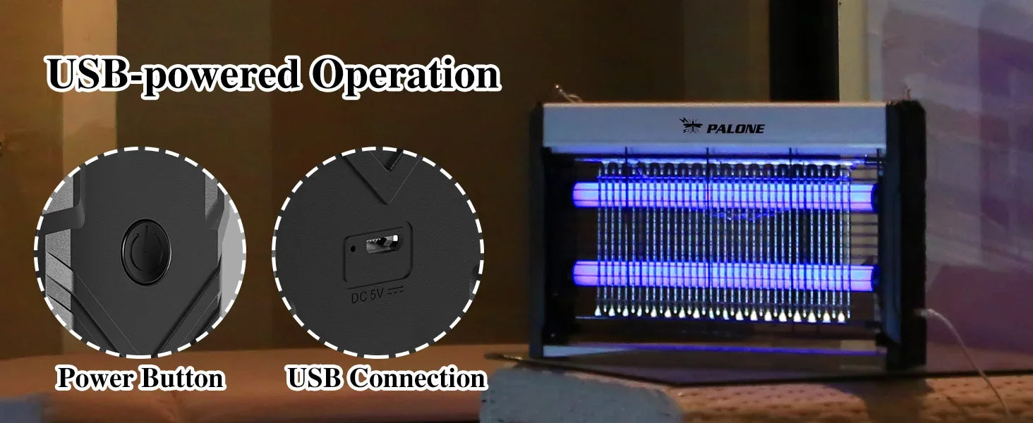 Electric Bug Zapper 3200V Mosquito Zapper Killer Indoor Insect Killer with Hanging Chain Removable Collection Tray Bug Zapper Shopifynow