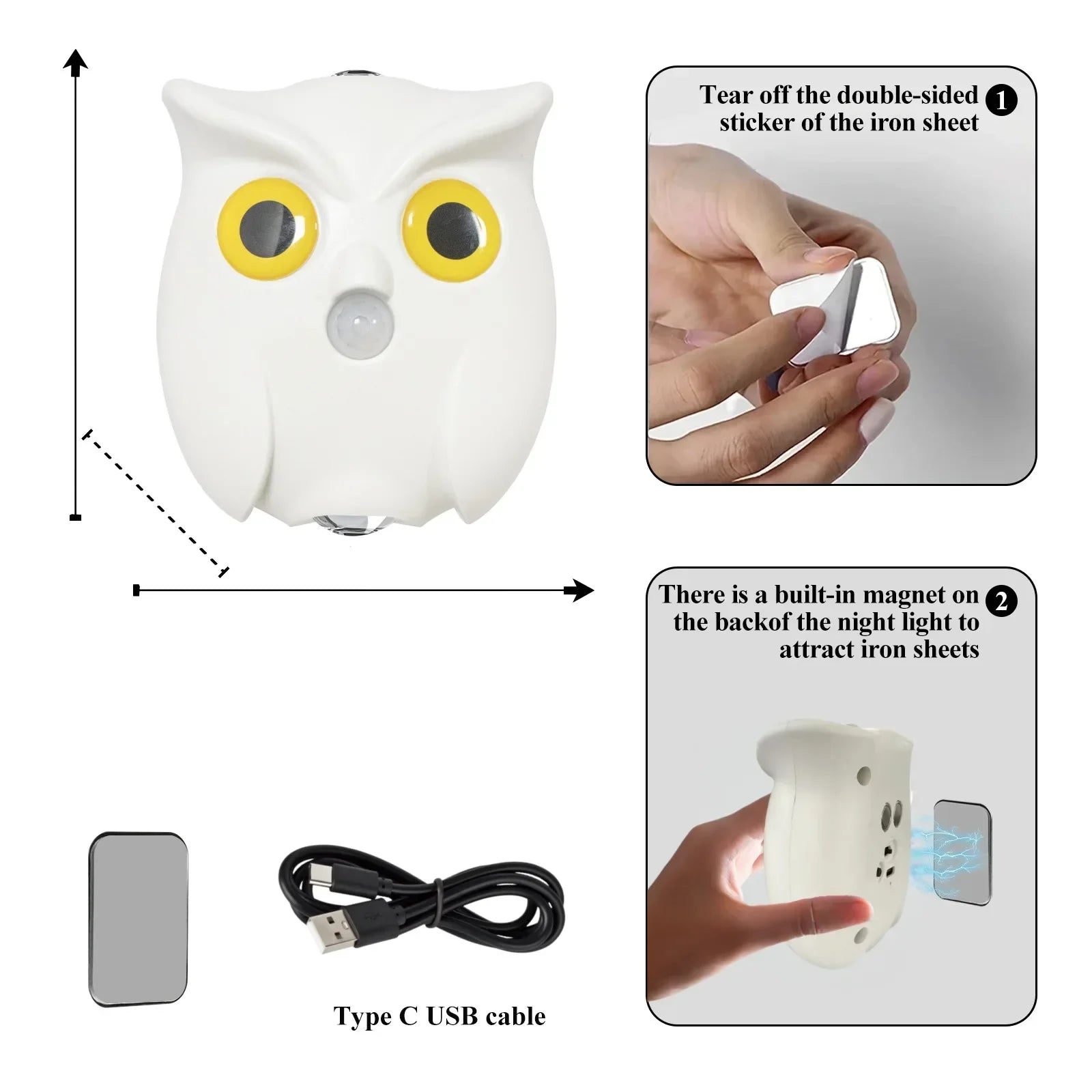 In stock Exclusive 2026 New LED Night Light  USB Charging Intelligent Human Motion Sensor Lamp for Bedside Cabinet Home Wardrobe Shopifynow