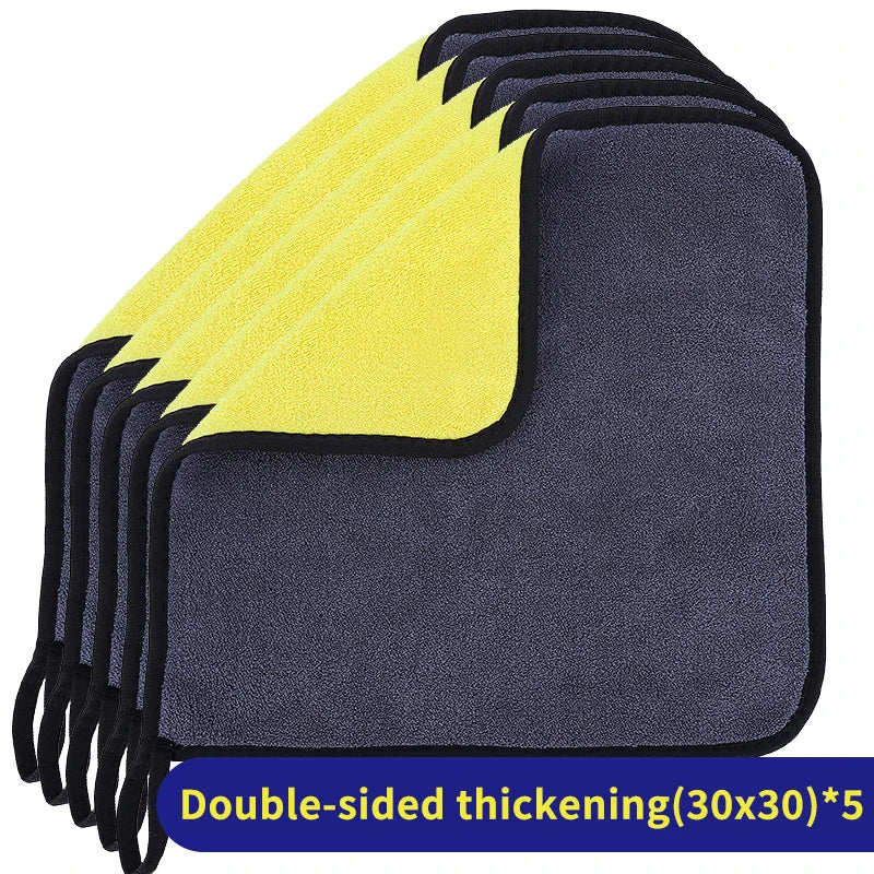 1/3/5Pcs Microfiber Cleaning Towel Car Cleaning Cloths Professional Detailing Car Drying Microfiber Towel Wash Towel Accessories Shopifynow