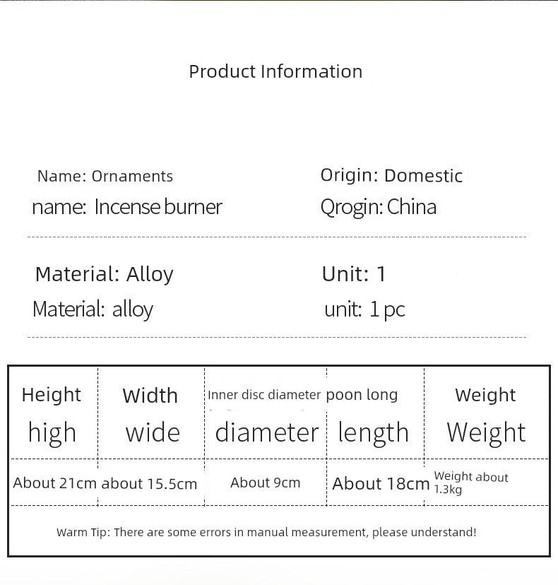 Eight Auspicious Symbols Incense Burner Food Feeding Stove Cone Incense Face Powder Medicine Aromatherapy Outdoor For Home Fire Stove Decoration Shopifynow