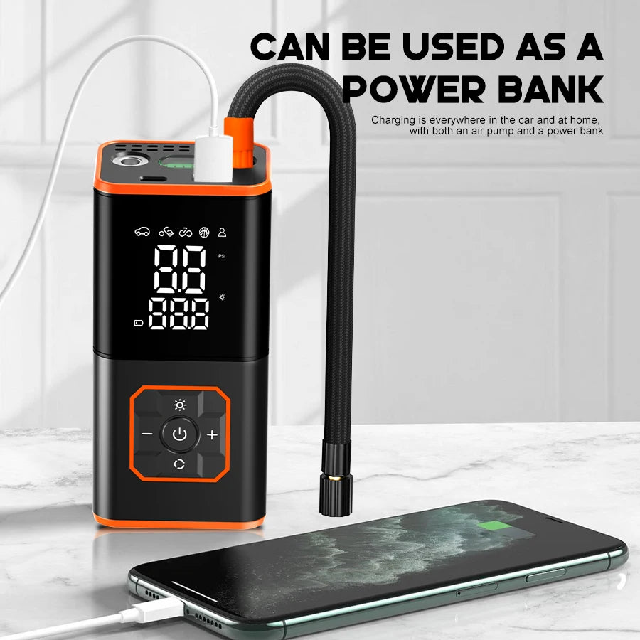 ABS Car Tyre Inflator Portable Air Compressor Car Inflatable Pumps Air Pump Suitable For Inflating Car Motorcycle Bicycle