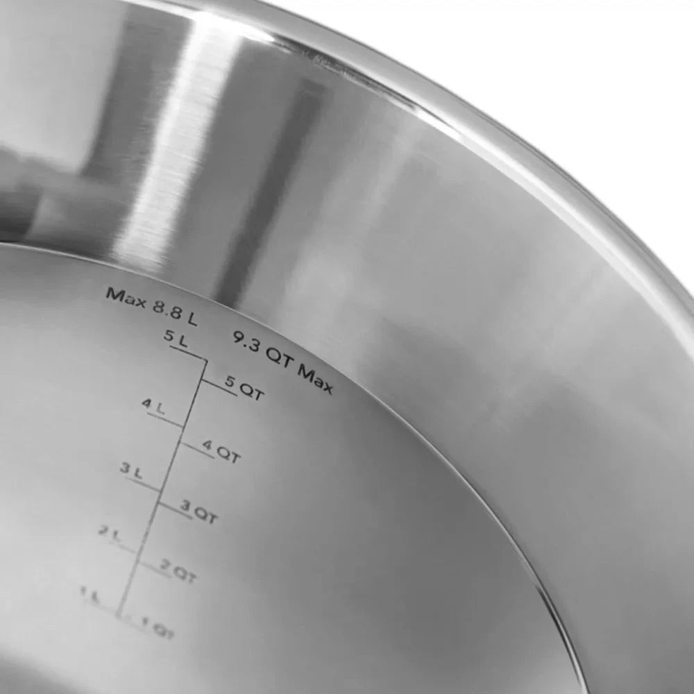 20 cm/ 3 Litre 3-Ply Stainless Steel Stock Pot with Lid Shopifynow