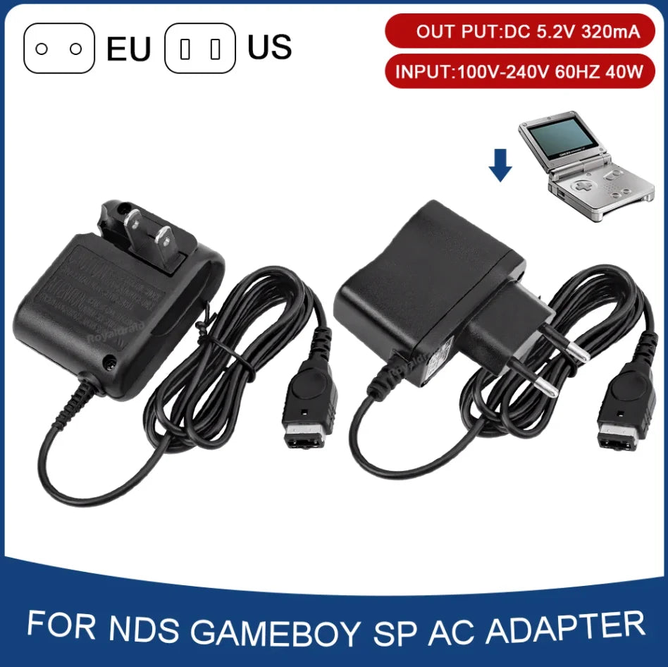 NEW 5.2V Home Wall Travel Charger AC Adapter For Nintend DS NDS GBA SP Gameboy Advance SP Power Supply Charging Cable EU US Plug Shopifynow