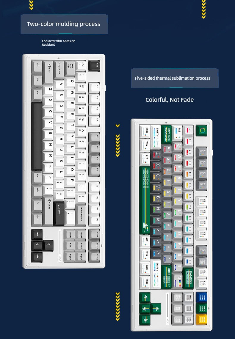 Ikbc Three-Mode RGB Backlit Mechanical Keyboard K87 Customized Wireless Keyboard Boys Specially for Gaming 87 Keys Shopifynow