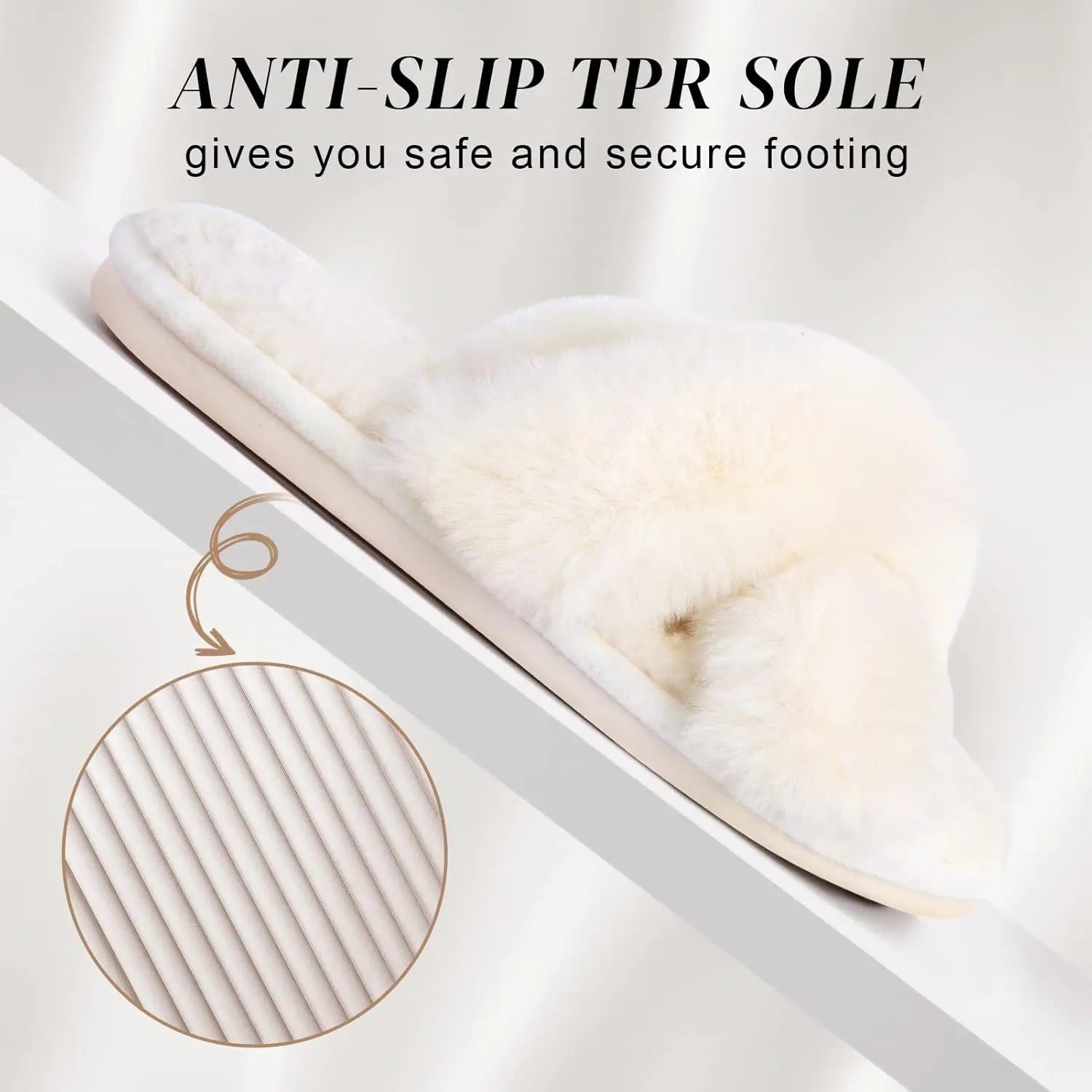 Women's Fuzzy Memory Foam Slippers Comfy Cross Band House Shoes Open Toe Indoor Gifts for Ladies Shopifynow