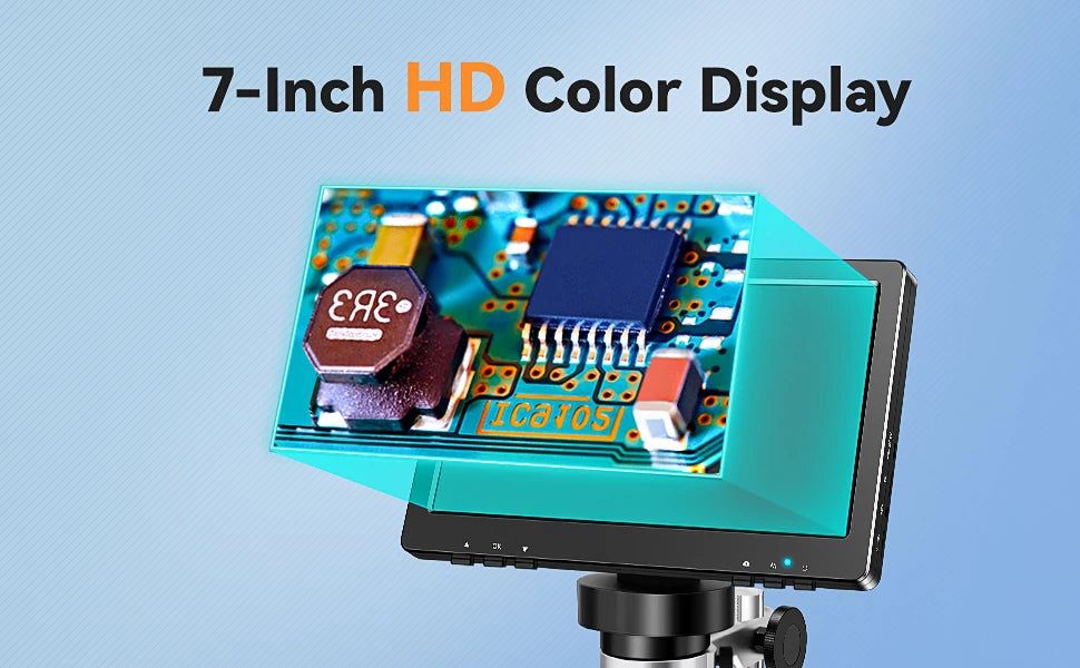 Hayve 7 inch Digital Microscope 1200x Coin Microscope Professional Electron Microscopios For Repairing With 10 LEDs， PC View - Shopifynow