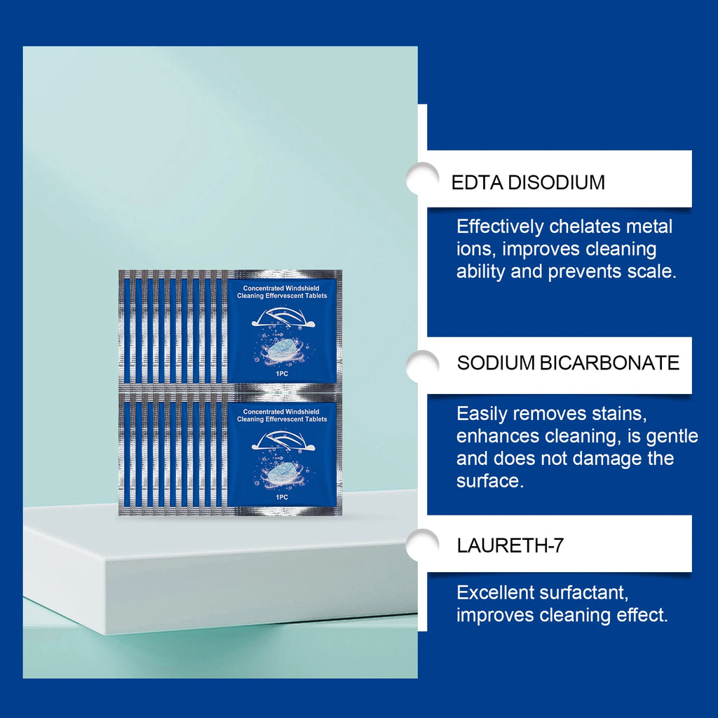 Car Windshield Washer Tablets Effervescent Tablet Concentrated Cleaning Tablets Car Window Cleaner Glass Cleaner