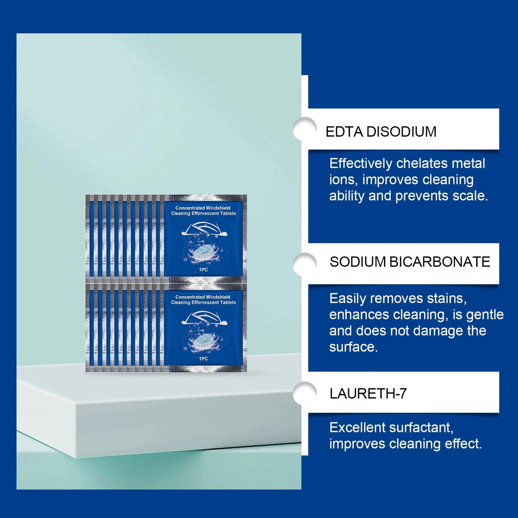 Car Windshield Washer Tablets Effervescent Tablet Concentrated Cleaning Tablets Car Window Cleaner Glass Cleaner Shopifynow