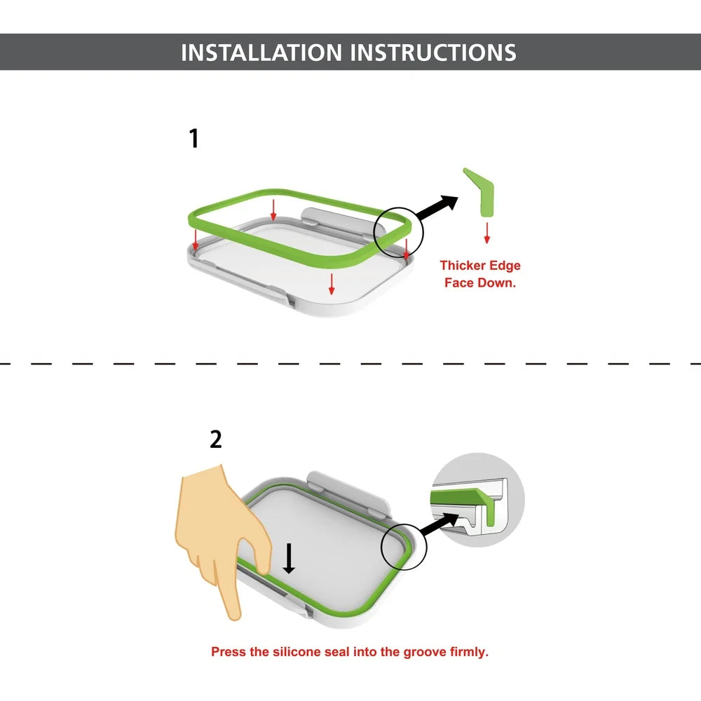 14 Cup Glass Food Storage Container with Tritan Lid Microwave Freezer Dishwasher Safe Stackable 2 Pieces Shopifynow