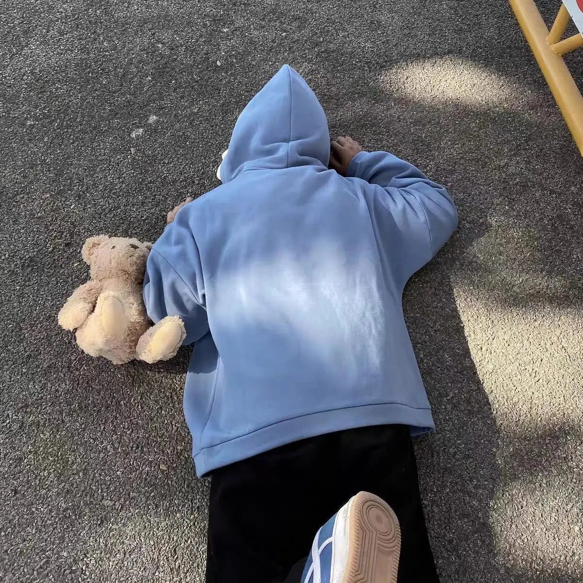 2025 Fall Japanese Kawaii Shark Hoodie - Plush Fleece Oversized Unisex Pullover with Fun Ear Hood Club outfits for women 2025 Shopifynow