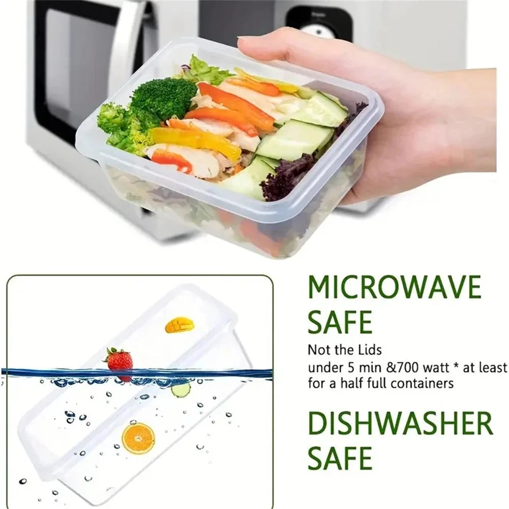 12pcs-set Food Airtight containers Lunch Boxes Set, Microwave safe BPA Free Food Grade PP Plastic Container Shopifynow