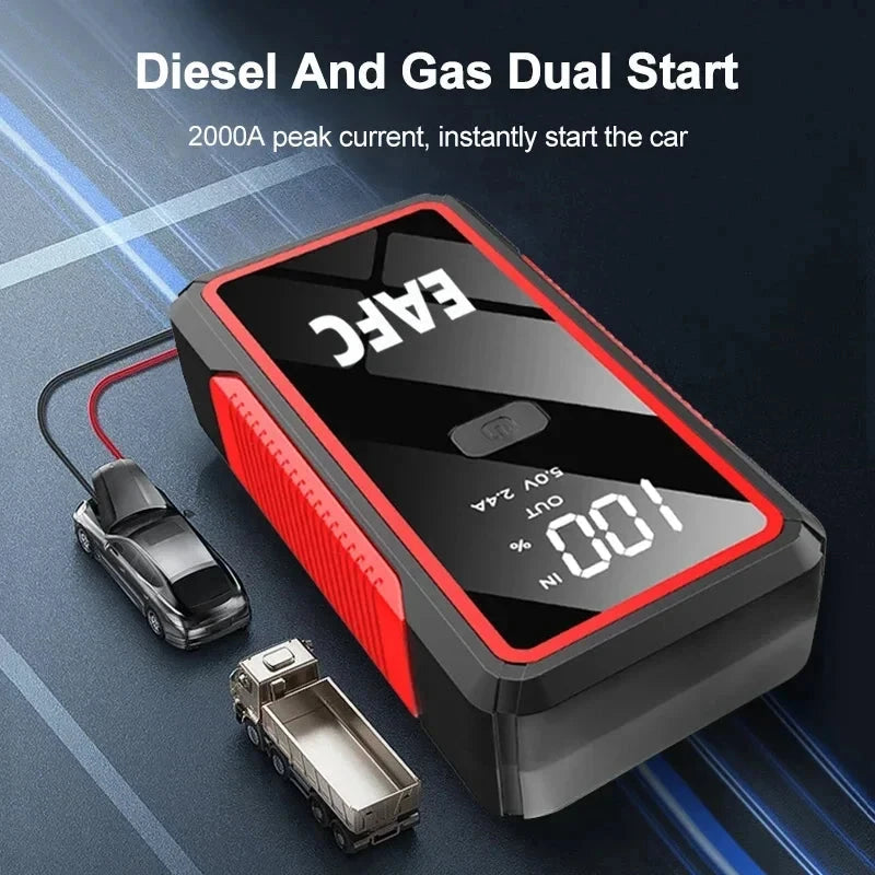 EAFC 12V Car Jump Start 600A-2000A Car Battery Starter Booster Auto Starting Device Emergency Start Portable Power Bank Shopifynow