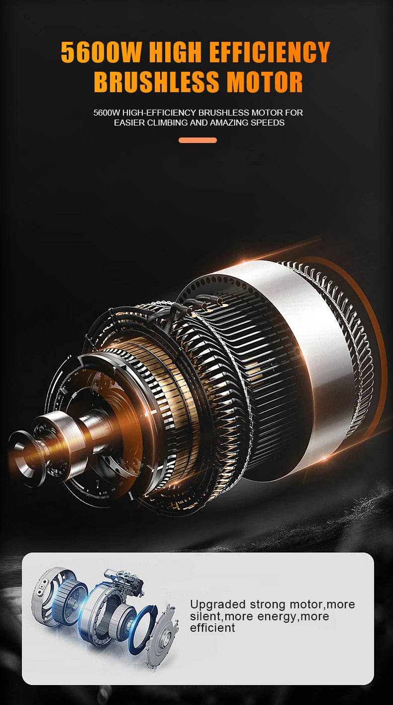 Arwibon 5600W Adult Electric Scooter Dual Motor Top Speed 46MPH,60V27AH, 11-inch Off-Road Tires Sport Folding eScooter with Seat Shopifynow