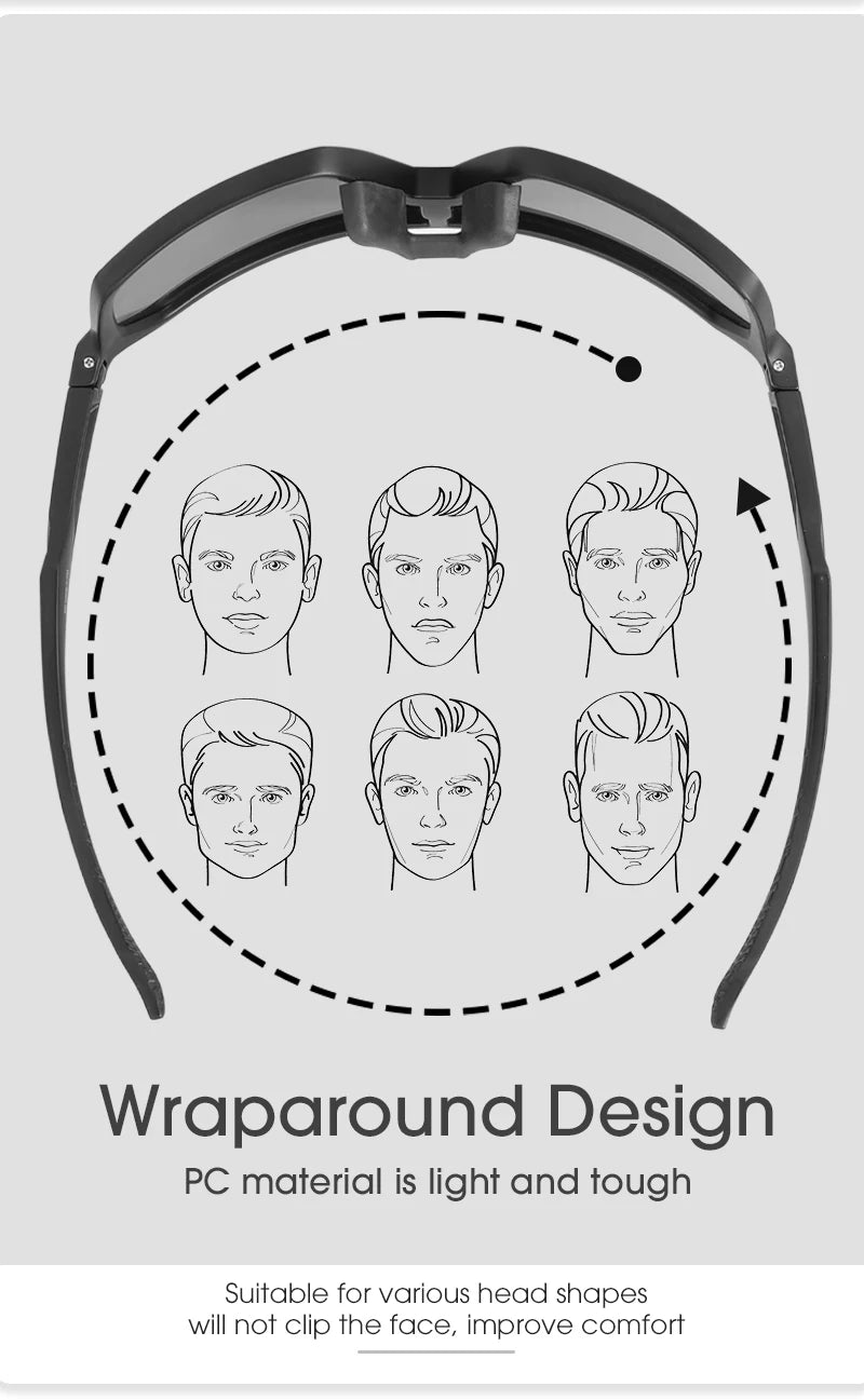 Cycling Glasses Photochromic Sunglasses Men Women Mountain Bike Road Eyewear New Bicycle Riding Outdoor Sports Hiking Goggles - Shopifynow