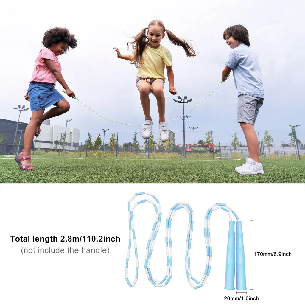 KOOTION Soft Beaded Skipping Rope, Plastic Segmented Jump Rope Indoor And Outdoor Sports Skipping Rope For Fitness Training Shopifynow