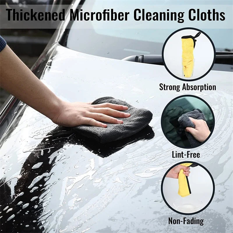 Car Microfiber Towel Grade Premium Microfiber Towels Drying Absorber Car Polishing Waxing Cleaning Detailing Cloth Free Shipping