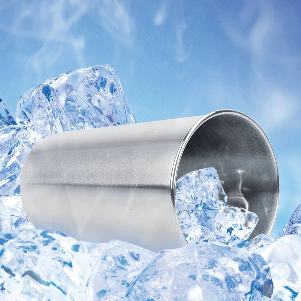 350 500ML Stainless Steel Cups with Juice Beer Glass Portion Cups 16oz Tumbler Pint Metal Kitchen Drinking Mug Bar Supply 1-5Pcs Shopifynow