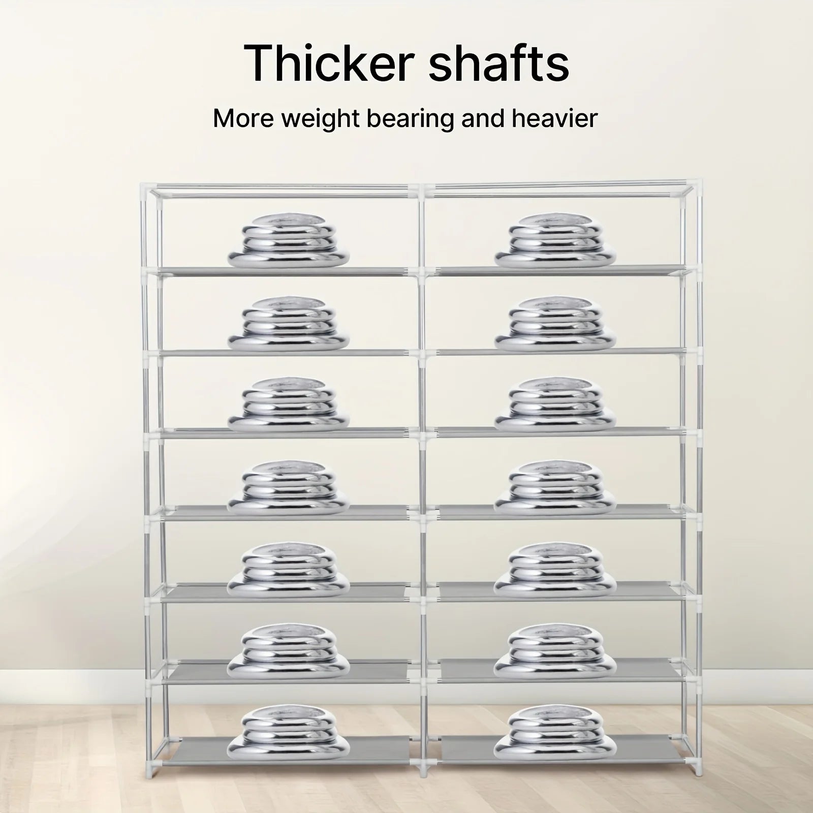 6-layer double row shoe rack with dust cover, easy to assemble and store shoes, black plastic design, 12 grid storage rack Shopifynow