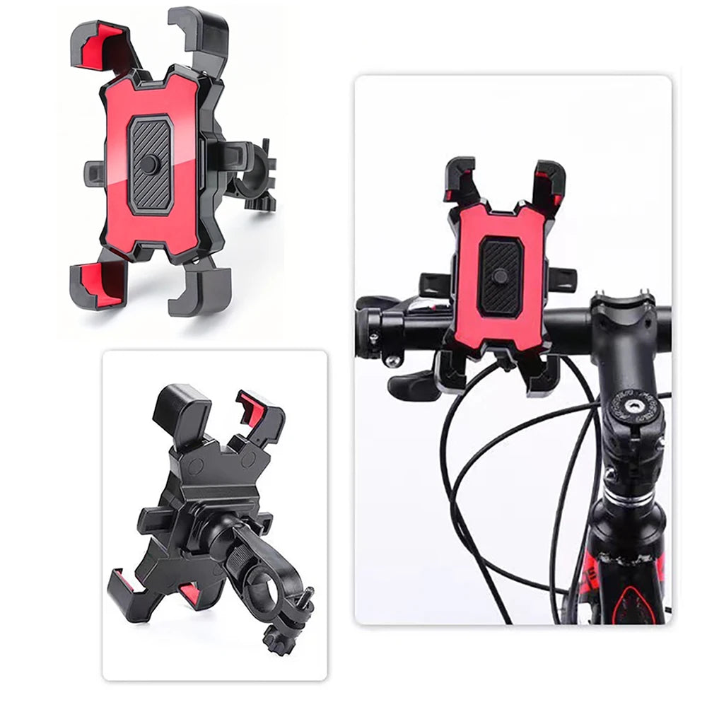 2PCS 360° Rotatable & Adjustable Bike/Motorcycle Phone Mount - Shockproof, Anti-Slip Holder For phone, - Durable Abs Material Shopifynow