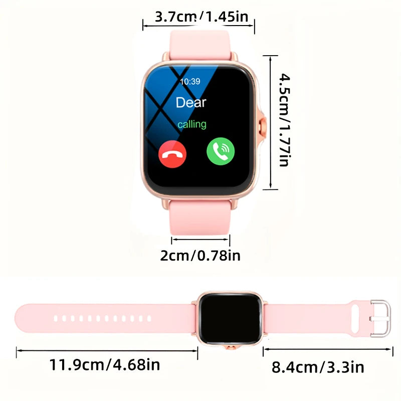Smart watch with full touch screen, call, message reminder, music control and other functions, compatible with iPhone/android mo Shopifynow
