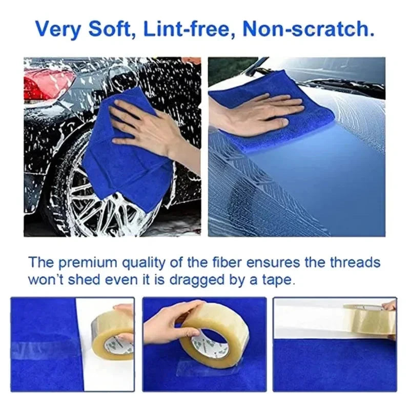 20pcs/Lot 30x30cm Car Cleaning Towel Microfiber Home Window Beauty Salon Barber Shop Car Care Polishing Auto Washing Soft Cloths Shopifynow