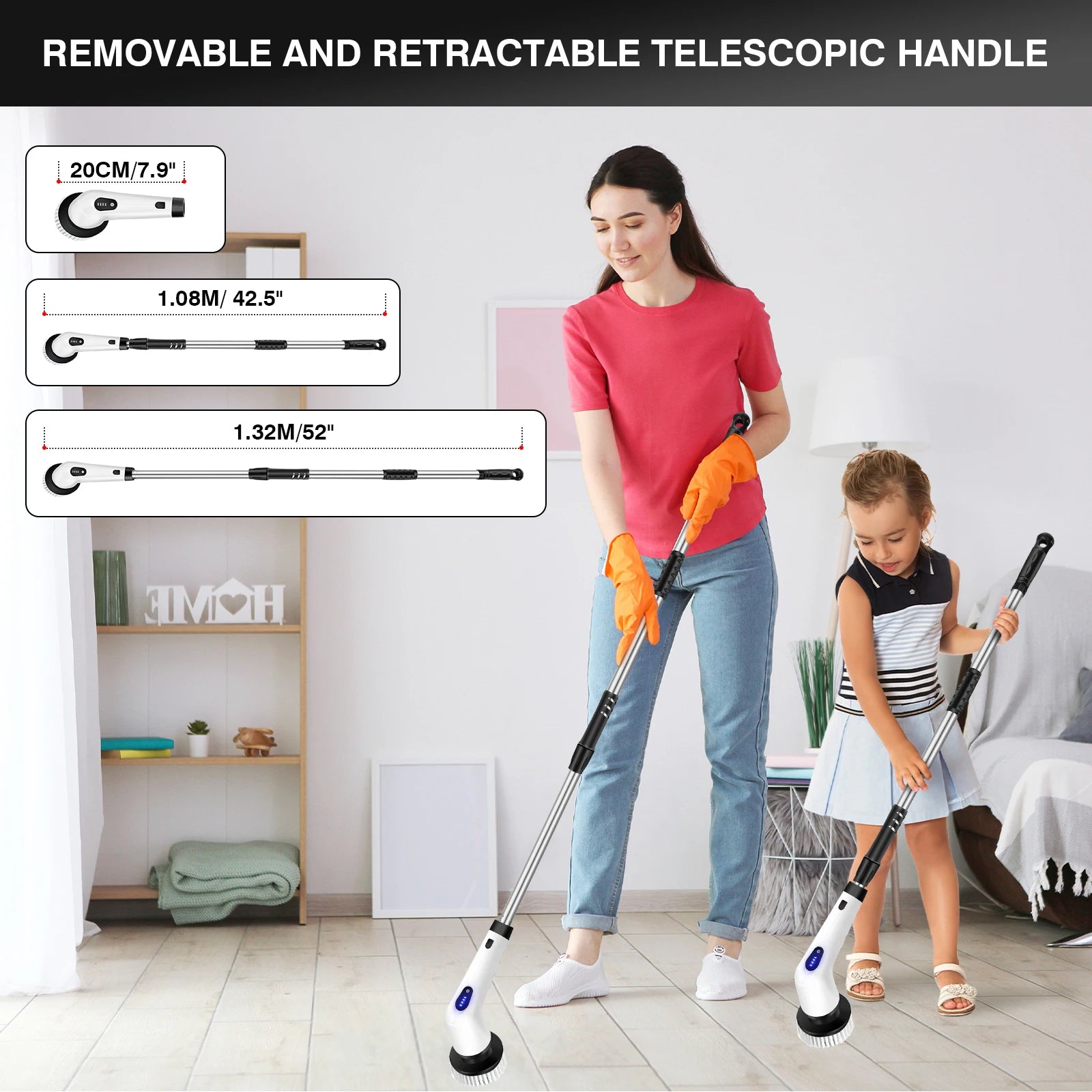 DayPlus Cordless Electric Cleaning Brush 10-in-1 Multifunctional Spin Scrubber Kitchen Bathroom Cleaning Brush Rotary Cleaner - Shopifynow