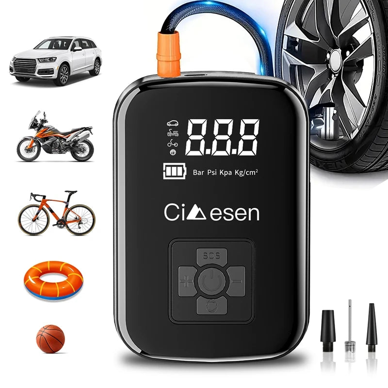 1pc Car Wireless Air Pump 150PSI Portable Electric Tire Inflation For Car Bicycle Motorcycle Air Compressor Inflator US Shipping