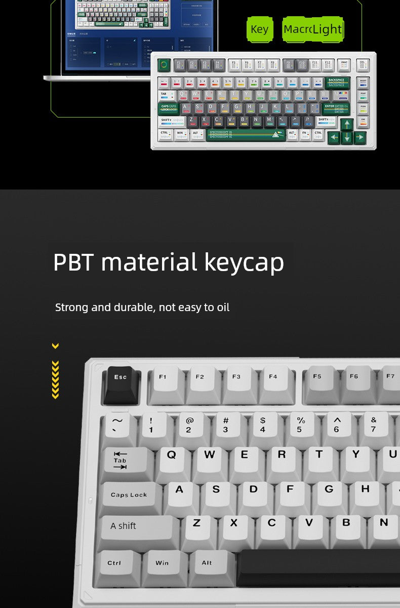 Ikbc Customized Mechanical Keyboard K75 Spectrum Three-Mode RGB Wired Wireless Bluetooth E-Sports Games Office Keyboard Shopifynow