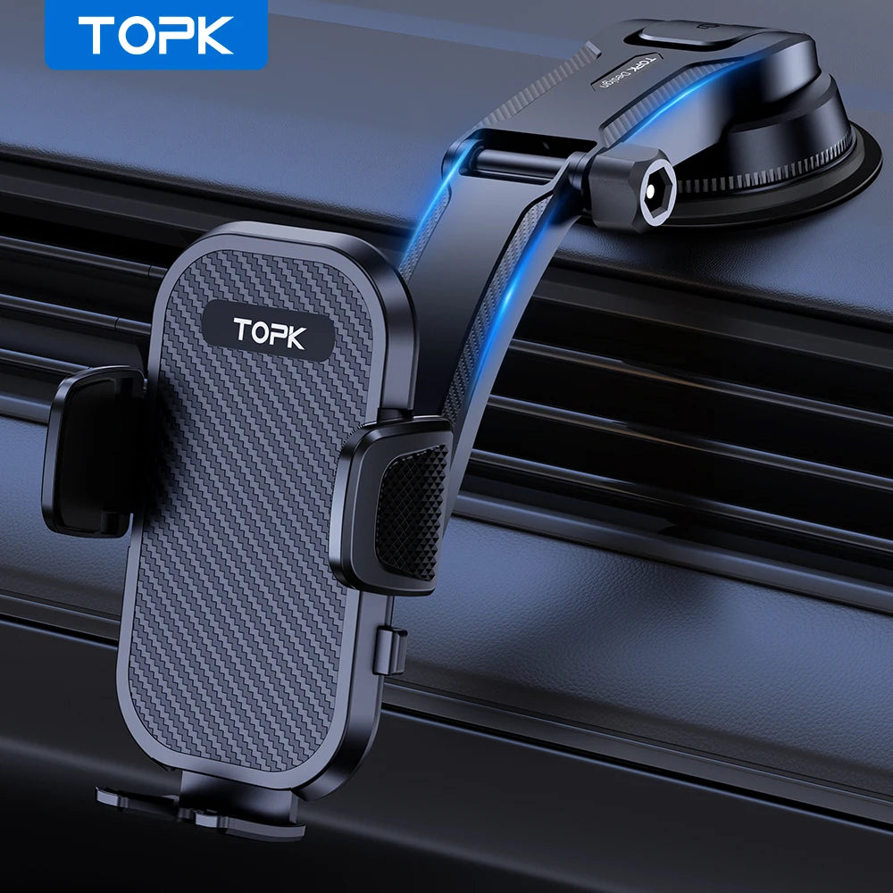 TOPK Car Phone Holder Stand Gravity Dashboard Phone Holder Mobile Phone Support Universal For iPhone 13 12 11 Xiaomi Samsung - Shopifynow